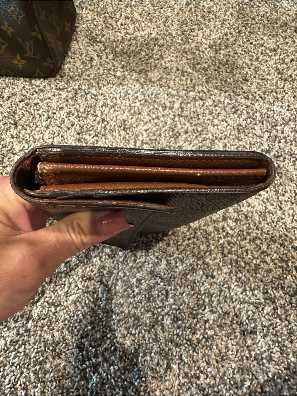 Louis Vuitton Brown Monogram Continental Wallet with Gold Hardware - Picture 5 of 9